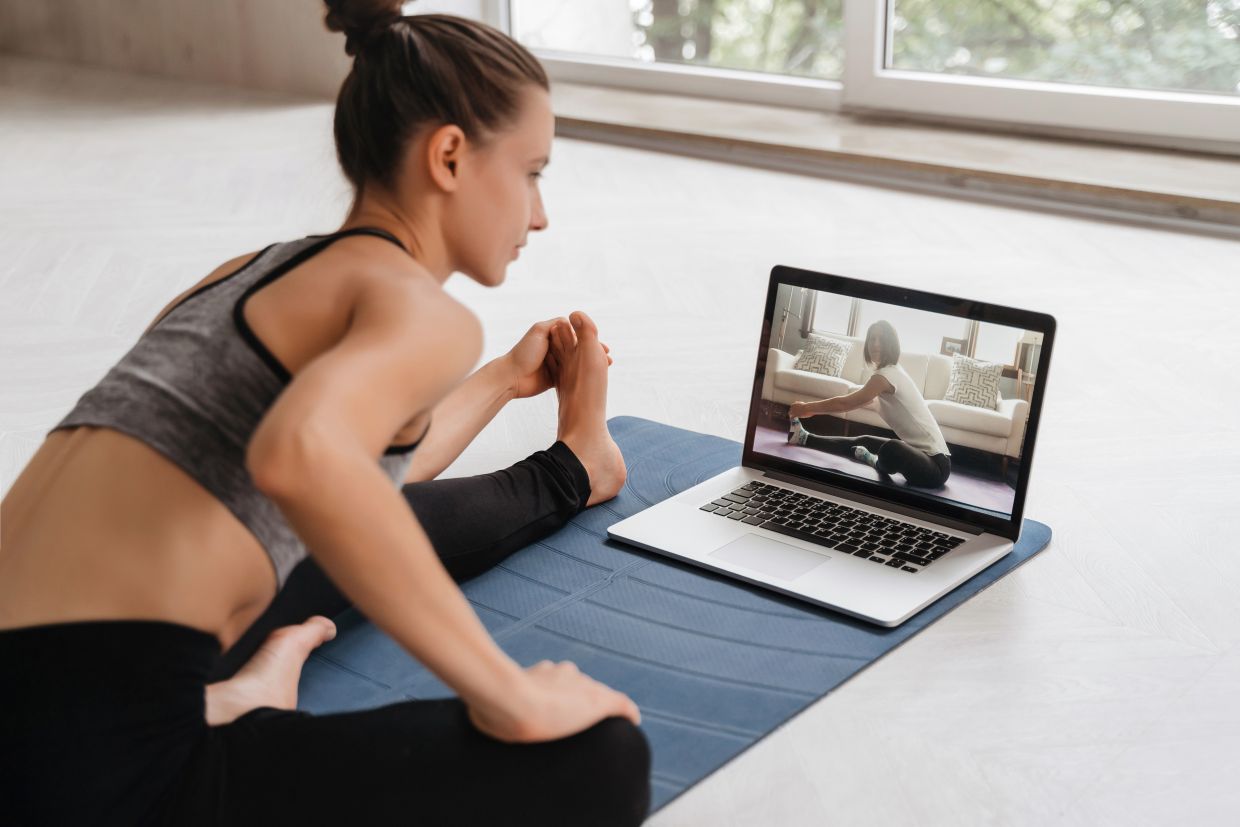 Online yoga class